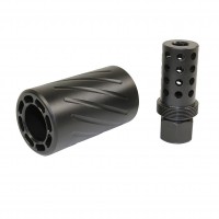 AR-9MM Muzzle Comp with QD Blast Shield | Reduces Concussion | 1/2x28 Thread | Moriarti Armaments